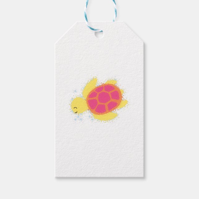 Cute Sea Turtle Gift Tags (Front)