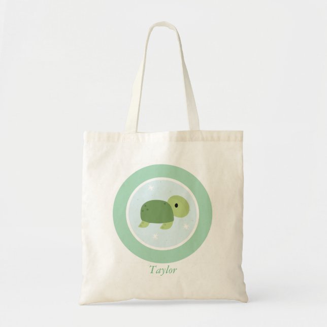 Cute Sea Turtle Kids Tote Bag (Front)