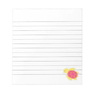Cute Sea Turtle Lined Notepad