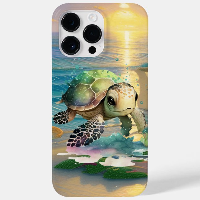 cute sea turtle lovers  Case-Mate iPhone case (Back)