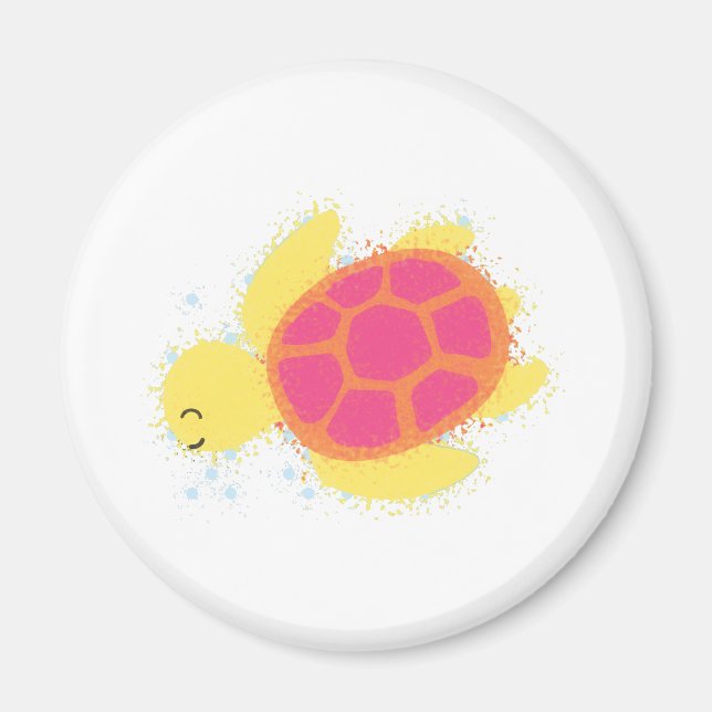 Cute Sea Turtle Magnet (Front)