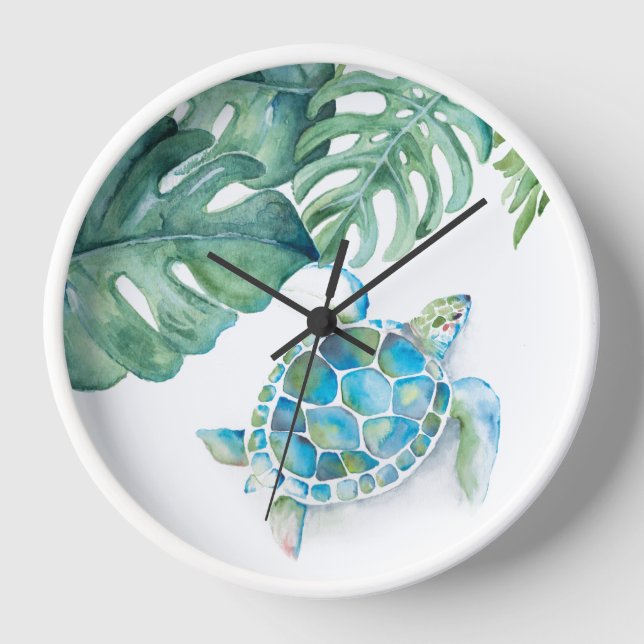 Cute Sea Turtle Nursery Clocks (Front)