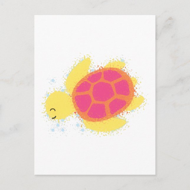 Cute Sea Turtle Postcard (Front)