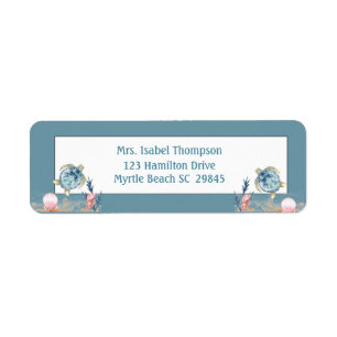 Cute Sea Turtle Return Address Label