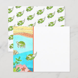 Cute Sea Turtle Stationery