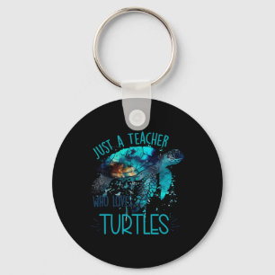 Cute Sea Turtle Teacher Ocean Wildlife Earth Day T Key Ring