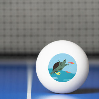 Cute Sea Turtle Under the Sea Art Ping Pong Ball