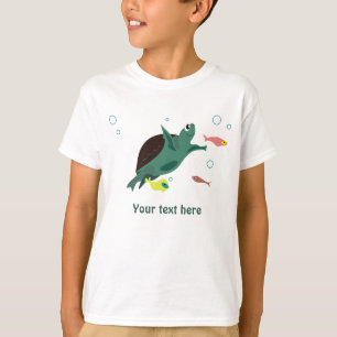 Cute Sea Turtle Under the Sea Art T-Shirt