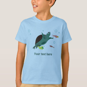 Cute Sea Turtle Under the Sea Art T-Shirt