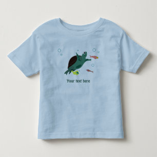 Cute Sea Turtle Under the Sea Art Toddler T-Shirt