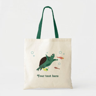 Cute Sea Turtle Under the Sea Art Tote Bag