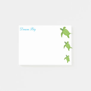 Cute Sea Turtles & Calligraphy Post-it Notes