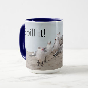 Cute Seagull Spill the Gossip Mug Cup