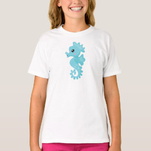 Cute Seahorse, Little Seahorse, Blue Seahorse T-Shirt