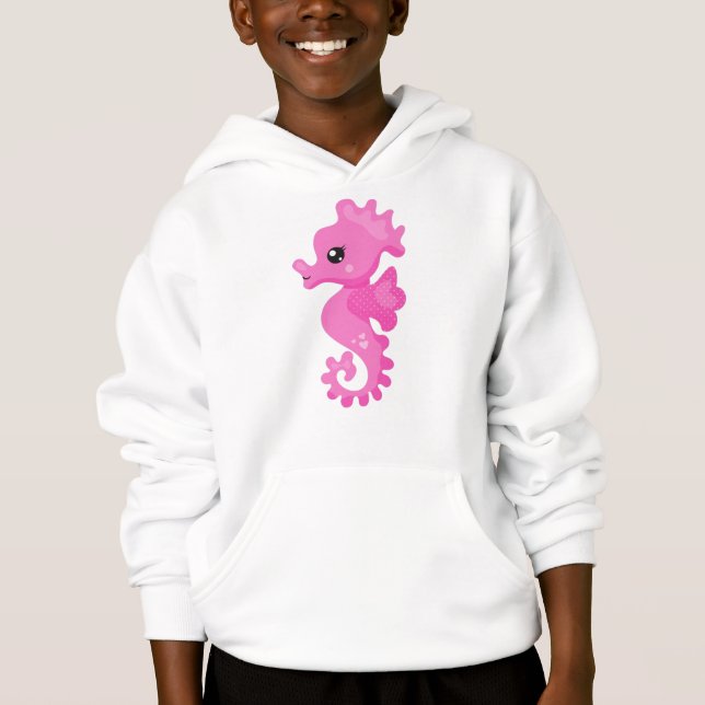 Cute Seahorse, Little Seahorse, Pink Seahorse (Front)