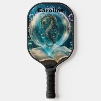 Cute seahorse  pickleball paddle