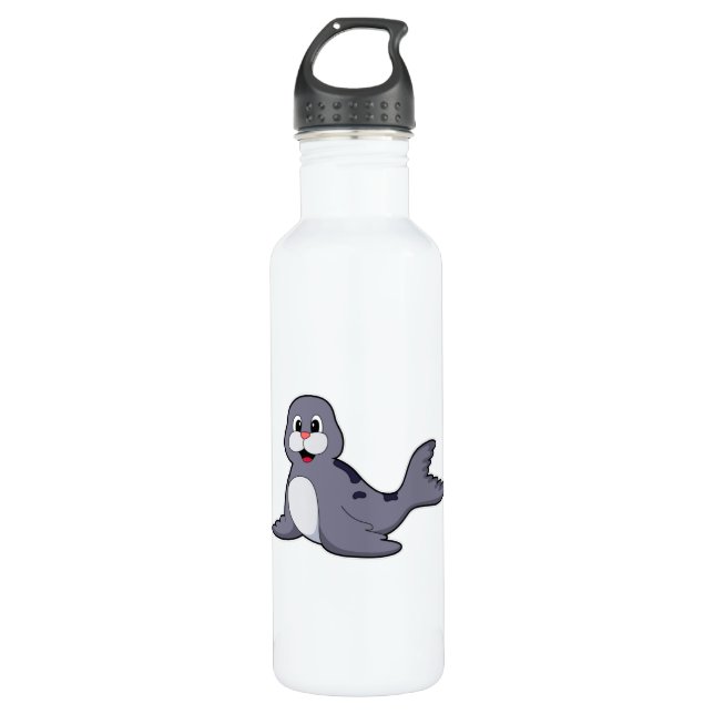 Cute Seal 710 Ml Water Bottle (Front)