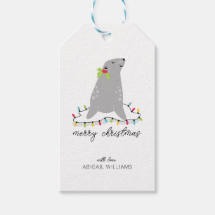 Cute Seal Christmas Gift Tags