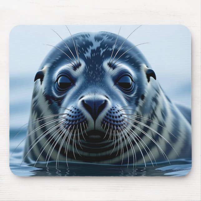 Cute Seal Close up Mouse Mat (Front)