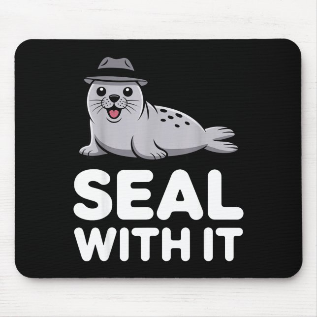 Cute Seal Costume For Men Women Kids Ocean Animal  Mouse Mat (Front)
