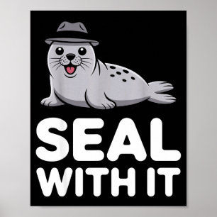 Cute Seal Costume For Men Women Kids Ocean Animal Poster