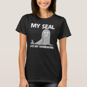 Cute Seal For Kids Boys Sea Lion Zoo Animal   T-Shirt