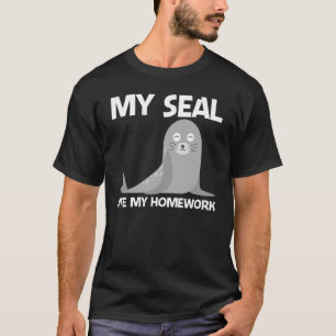 Cute Seal For Kids Boys Sea Lion Zoo Animal T-Shirt