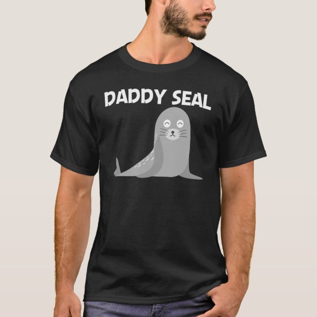 Cute Seal For Men Dad Boys Sea Lion Zoo Animal T-Shirt (Front)