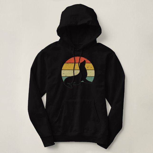 Cute Seal For Men Women Kids Pinniped Sea Lion Sea Hoodie (Design Front)