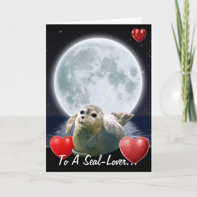 Cute Seal-lover Birthday Card (Front)