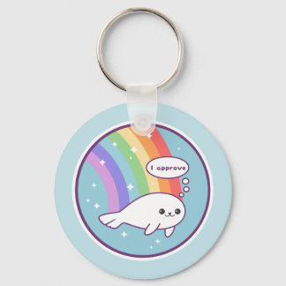 Cute Seal of Approval Key Ring