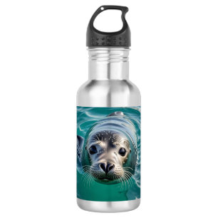 Cute Seal Sticking Head out of Water 532 Ml Water Bottle
