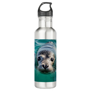 Cute Seal Sticking Head out of Water 710 Ml Water Bottle