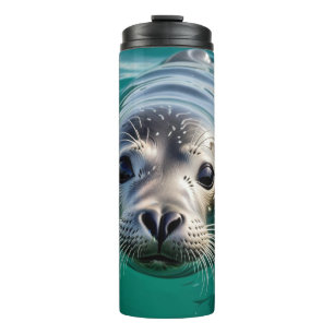 Cute Seal Sticking Head out of Water  Thermal Tumbler