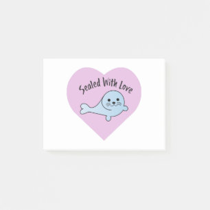Cute Sealed with Love Post-it Notes