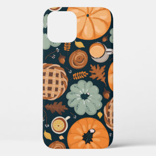 Cute seamless autumn pattern background iPhone 12 case