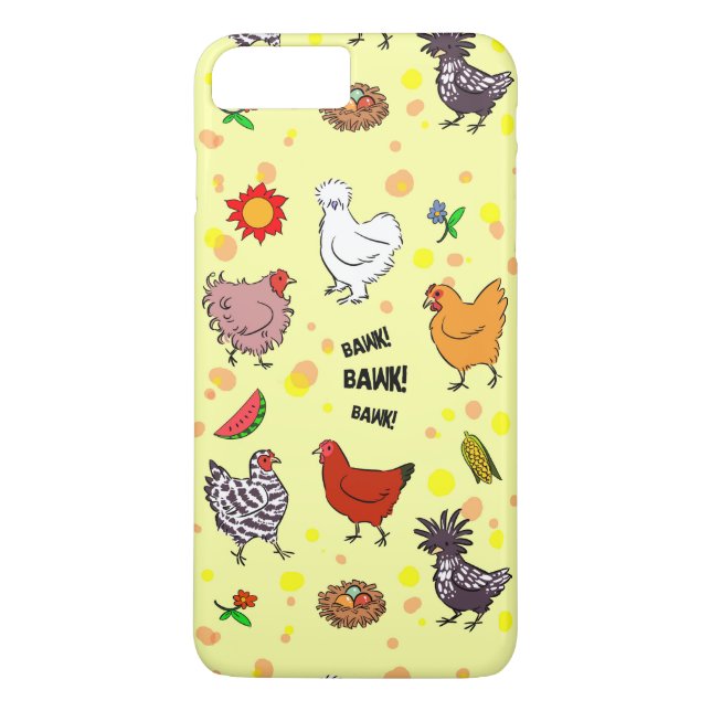 Cute seamless chickens pattern cartoon Case-Mate iPhone case (Back)