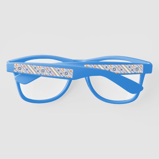 Cute seamless christmas ornament pattern sunglasses (Back)