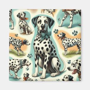 Cute Seamless Dalmatian Magnet
