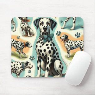 Cute Seamless Dalmatian Mouse Mat