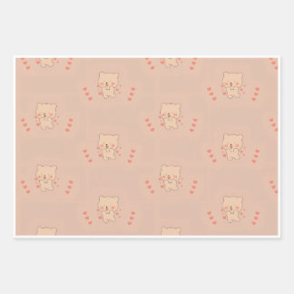 “Cute seamless pattern featuring adorable animals. Wrapping Paper Sheet