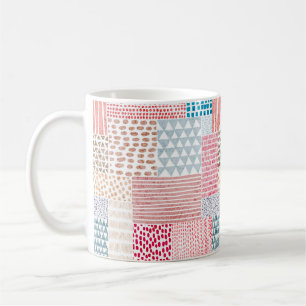 Cute seamless pattern in patchwork style. Simple d Coffee Mug