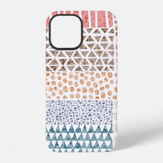 Cute seamless pattern in patchwork style. Simple d iPhone Case (Back)