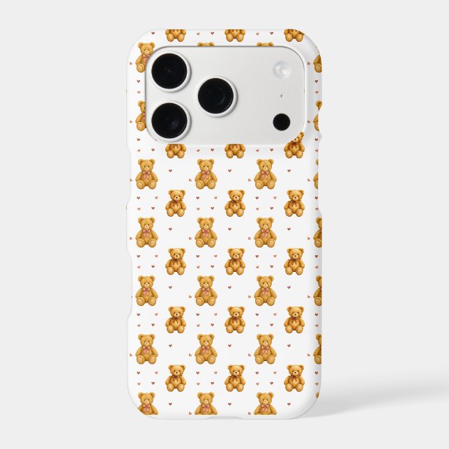 Cute Seamless Teddy Bear and Hearts Pattern (Back)