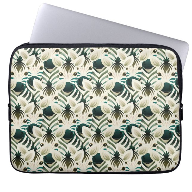 Cute seamless zebra.  laptop sleeve (Front)