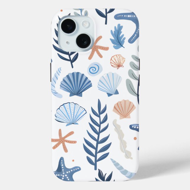 Cute Seashell Starfish  Case-Mate iPhone Case (Back)