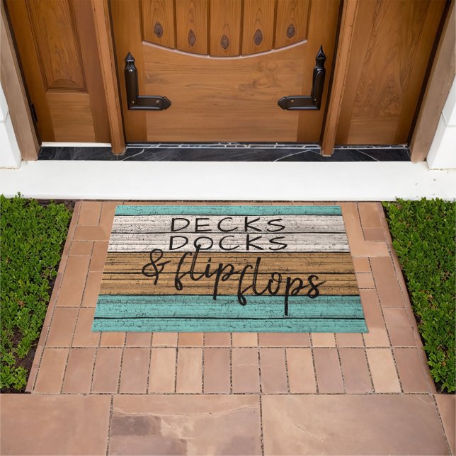Cute Seaside Beachy Summer Quote Art Welcome Doormat (Outdoor)