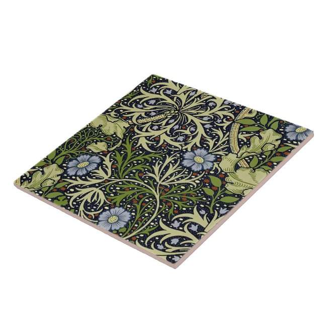 Cute Seaweed Vintage William Morris Wallpaper Tile (Side)