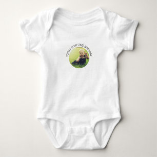 Cute Second Birthday Toddler Party Custom Photo Baby Bodysuit