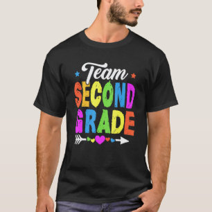 Cute Second Grade Team Teacher Student Kids Back T T-Shirt